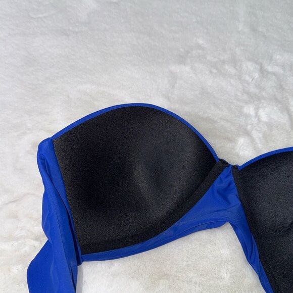 Mikoh Bandeau Strapless padded Bikini Top Size Medium - Picture 6 of 7